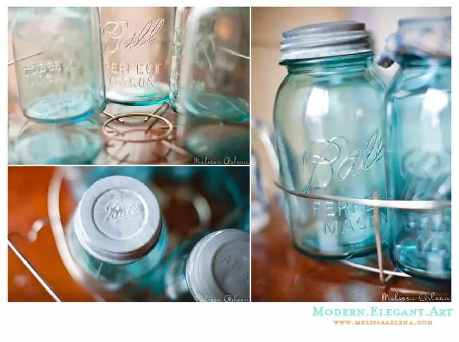 Blue Ball mason jars perfect for Virginia weddings