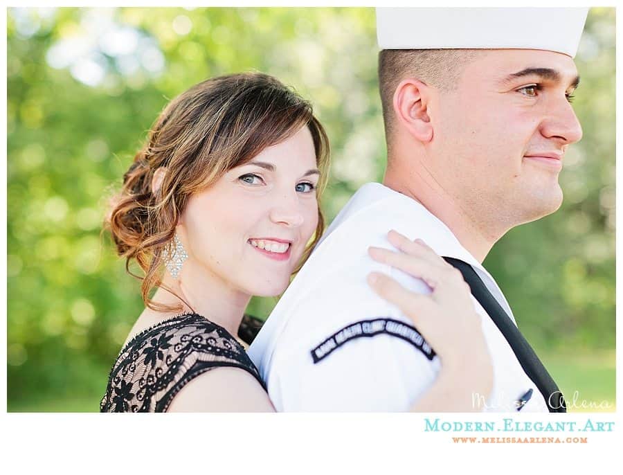 couple dressed up for navy ball