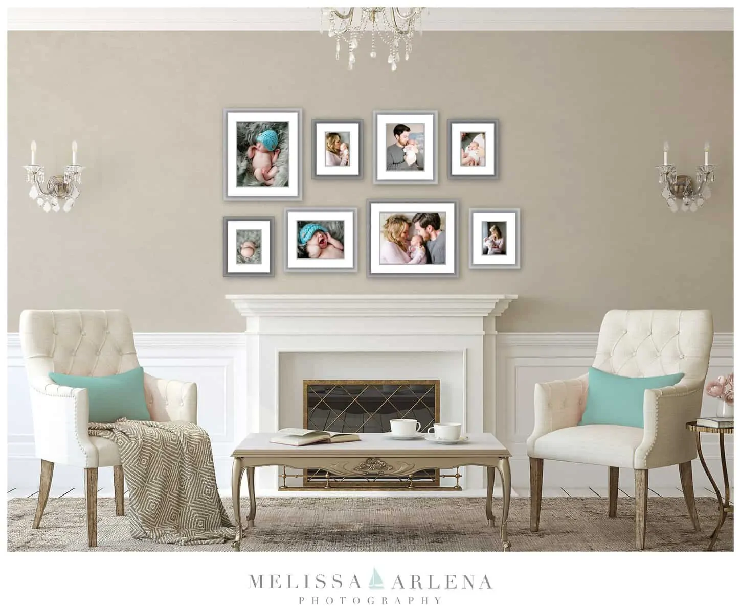 Decorating Your Home With Photos - Mixing Frames Formally by Melissa Arlena www.melissaarlena.com