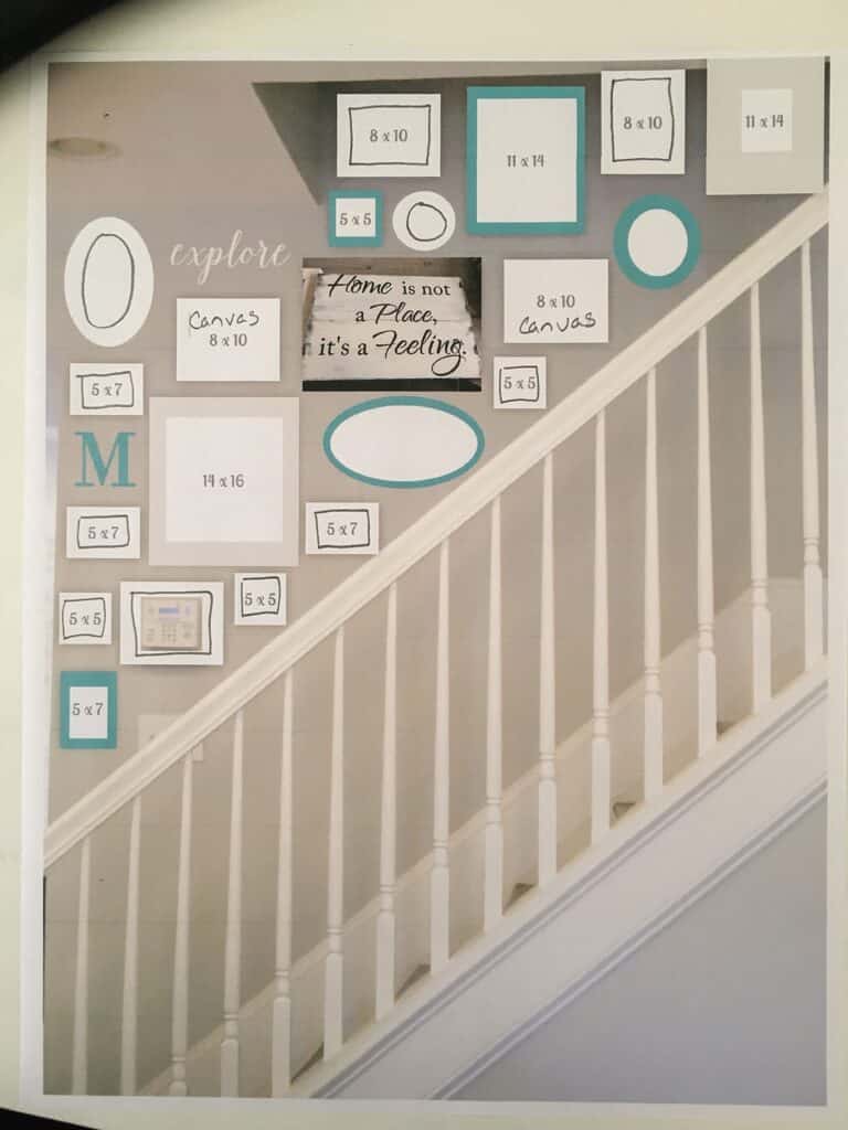 stairway picture wall