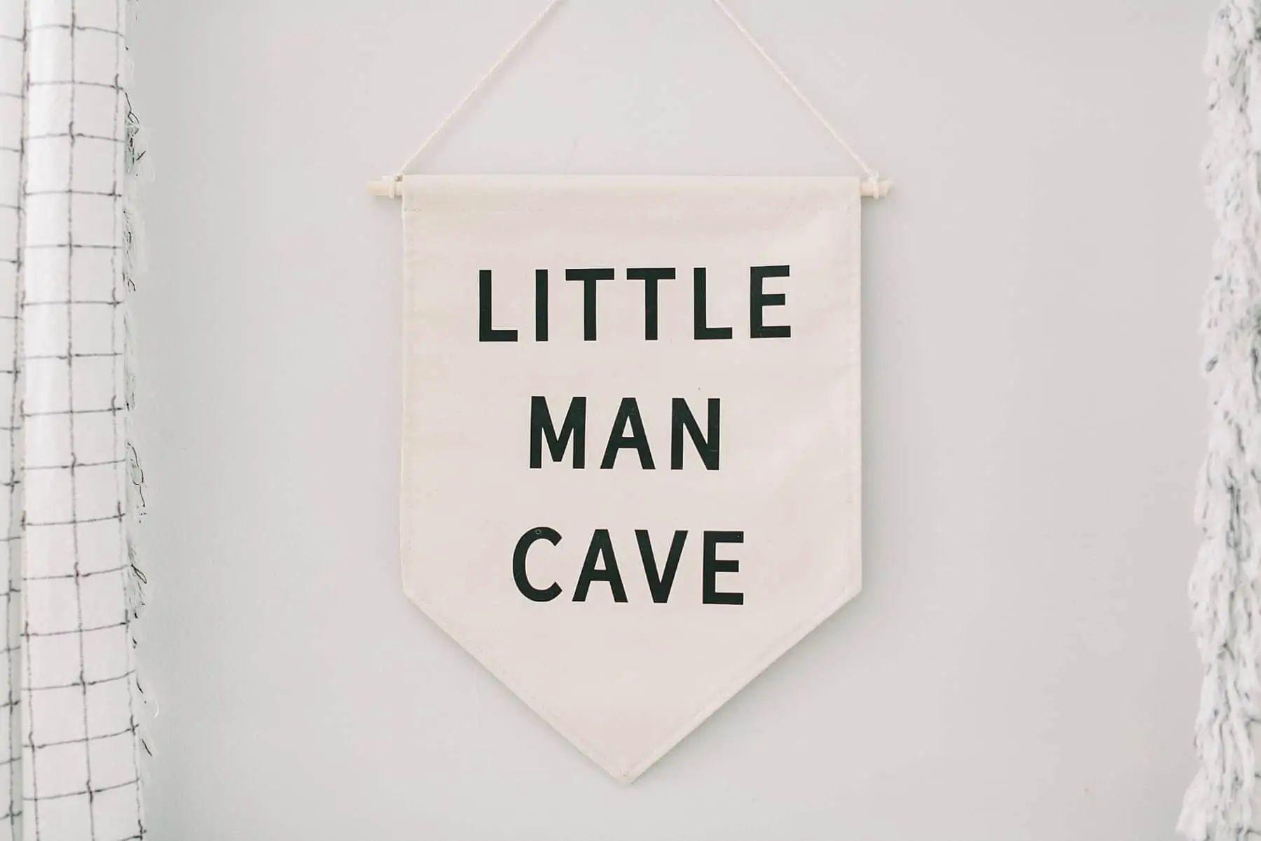 Sign little man cave in a Nursery