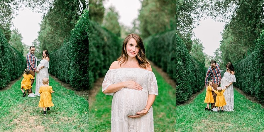 Miami maternity portraits with family outdoors 