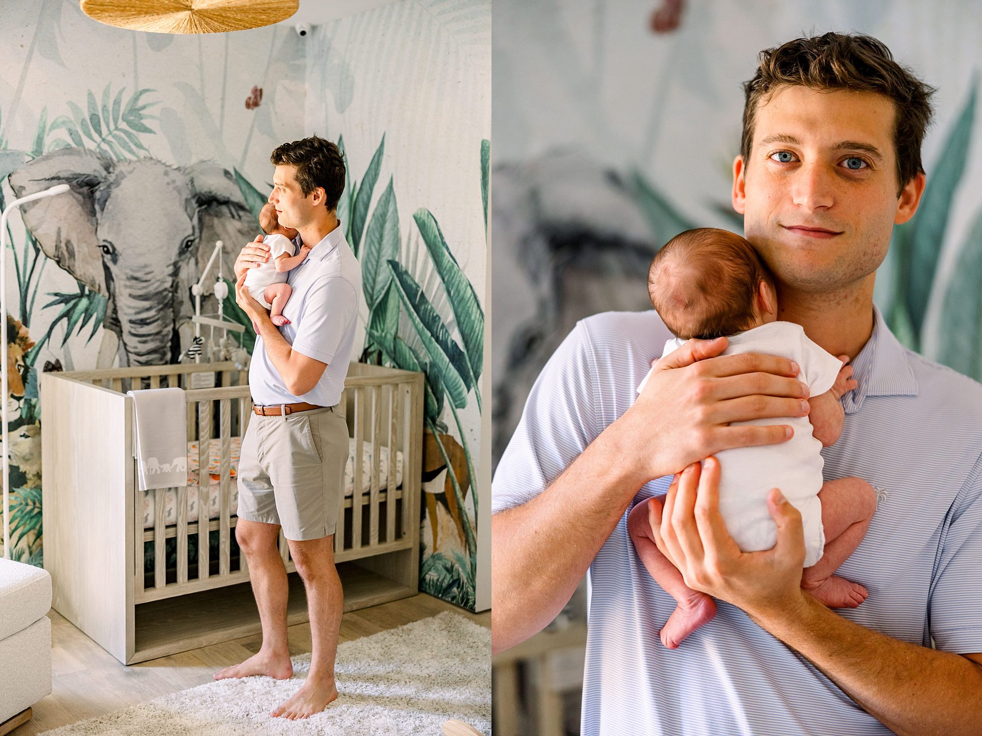 newborn photos at Miami family home