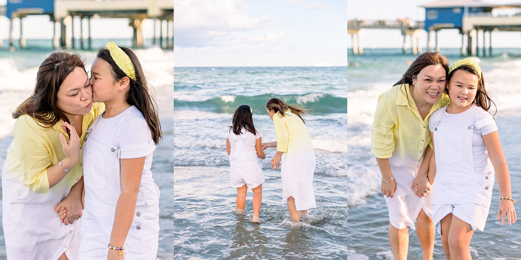 Family portraits at sunset in Miami beach