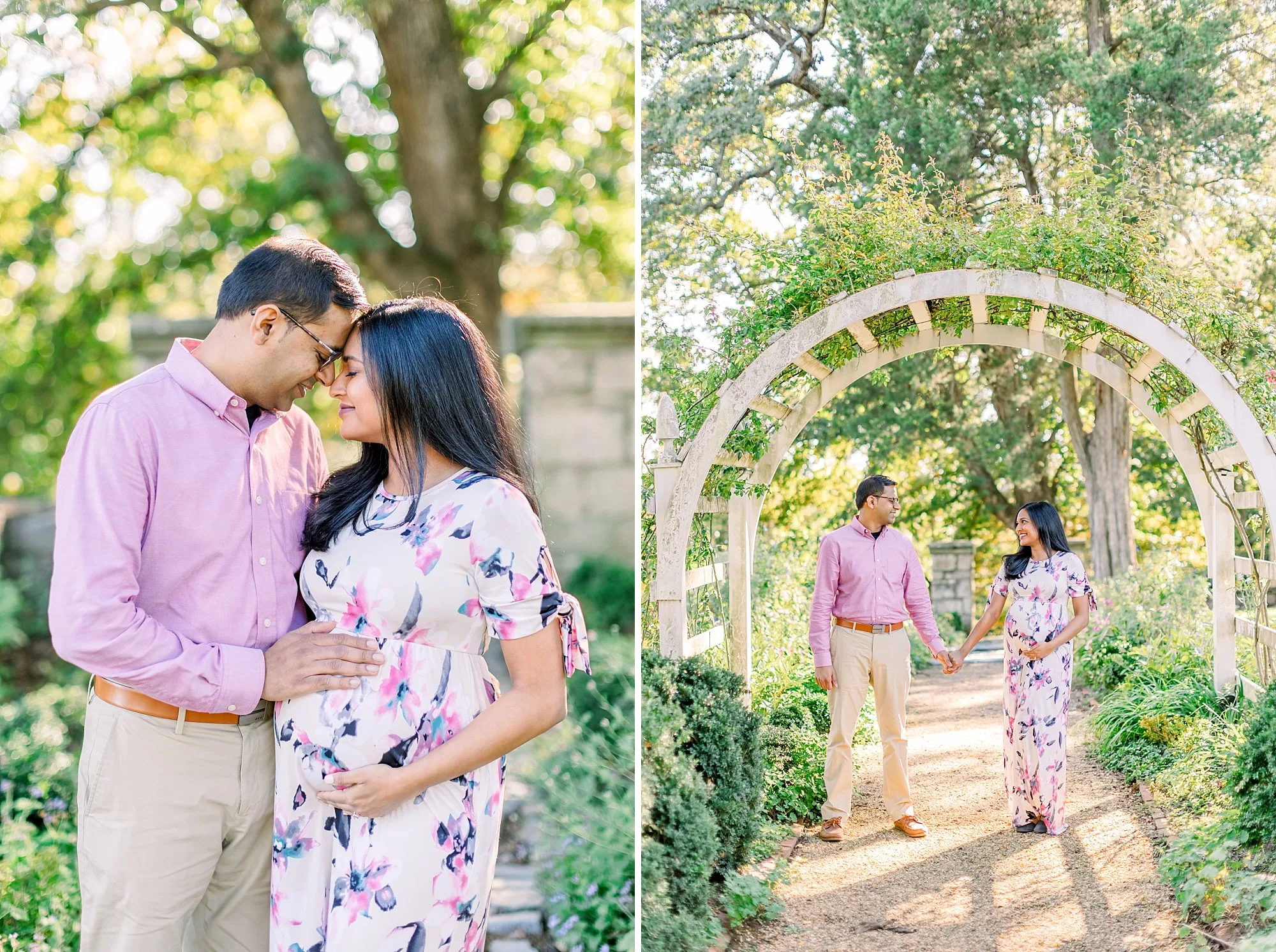Maternity session in a garden