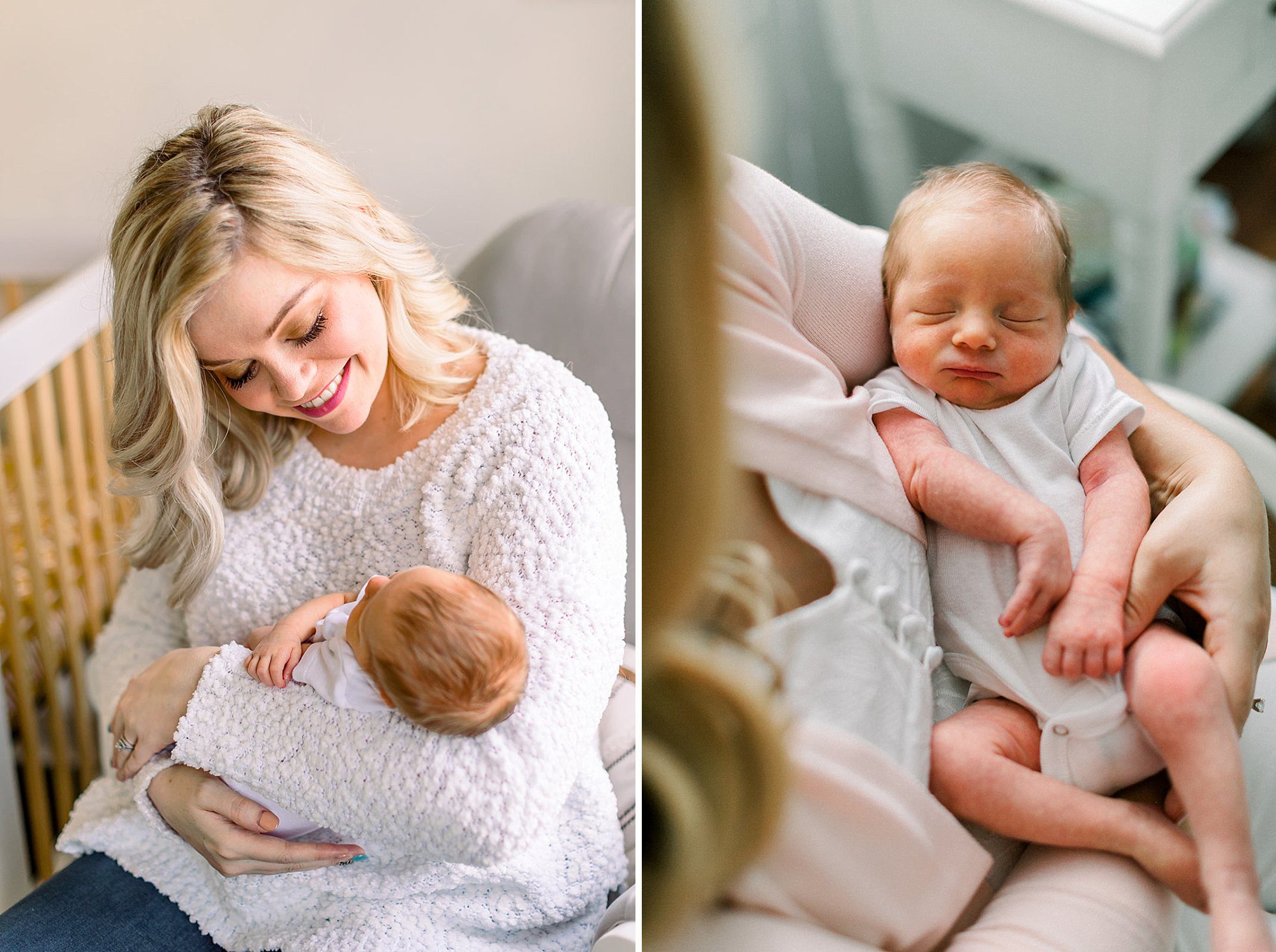 The Top 5 Charlottesville Doulas for a Positive Birth Experience 3 Mother gently cradling her newborn baby in her arms, gazing down with love and a soft smile
New mom holding her swaddled newborn close to her chest, sharing a quiet, tender moment together